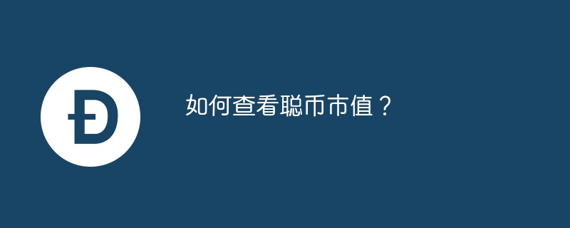 如何查看聪币市值？