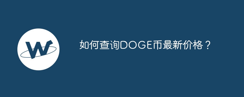 如何查询DOGE币最新价格？